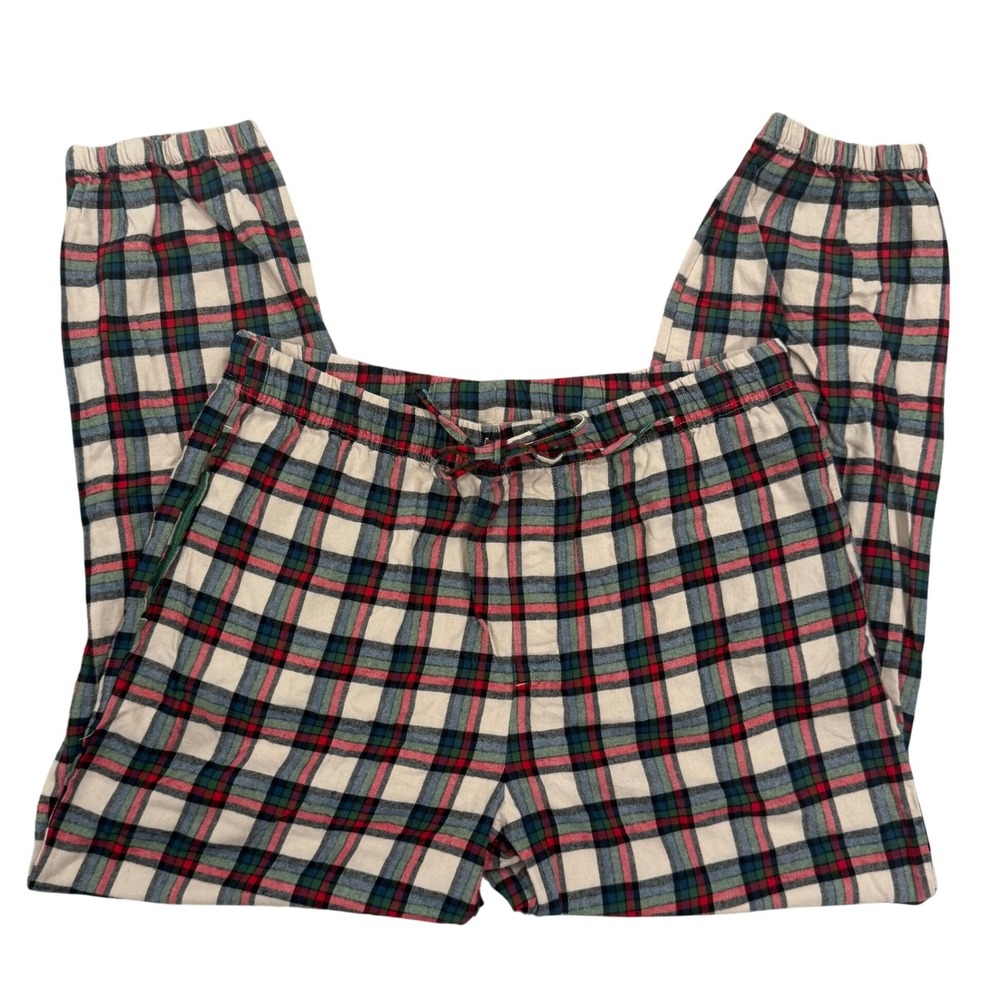 The Company Store Womens L Holiday Plaid Flannel Pajama Pants 100%Cotton NWOT